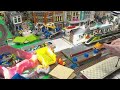 LEGO Train Track Setup and Station Expansion!  Massive Train Station and 4 Bridges!