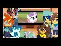 Main 6 bfs (+ sunburst) react to random amvs of the main 6 and Starlight.