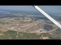 Crossing a copper mine in a Cessna 182, South Africa