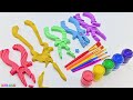 Satisfying Video l How To Make & Painting Colors Rainbow pliers with Kinetic Sand Cutting ASMR