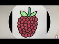 How To Draw Raspberry | Bolalar uchun malina rasm chizish | рисуем малину для детей