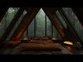 Serenity by the Window| Rainfall and Fireplace Sounds for Peaceful Sleep and Relaxation