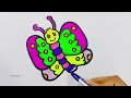 How to draw a Butterfly step by step | Butterfly drawing for kids | easy drawing for kids