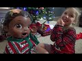 BABY ALIVE has CHRISTMAS MORNING! Lilly catches SANTA! The Lilly and Mommy Show.