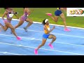Marie-Josée Ta Lou Battles Krystal Sloley, Tia Clayton -Women's 100M    Jamaica Athletic Inv.