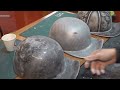 Water Transfer Printing Process of Making a Helmet in Korea Factory.