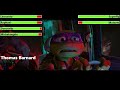 Teenage Mutant Ninja Turtles: Mutant Mayhem (2023) Car Chase with healthbars