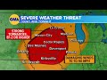 Severe storm threat in Midwest