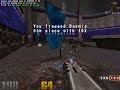 Quake 3 map WTF - Shotgun with Hardcore bots. Hour longplay and INVISIBILITY intensifies X3