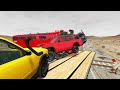 Flatbed Trailer Offroad Cars Transportation with Truck - Pothole vs Car #09- BeamNG.Drive