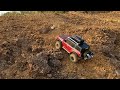 1/10 Scale Traxxas Trx4 Bronco wants to try to climb the mountain, but the result is self-harm,