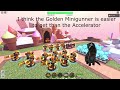 The Golden Minigunner made the cat happy / Roblox / TDS