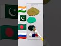 India🇮🇳 Pakistan 🇵🇰 Bangladesh🇧🇩 Russia🇷🇺 Flag Colour Mixing | Independence Day #art #shorts #viral