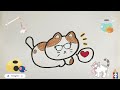 How To Draw a Cute Cat | рисуем кота для детей | Bolalar uchun mushuk rasm chizish