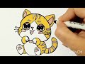 Cute Cat drawing easy | Cute Cat drawing for Kids.