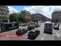 4k hdr Big bus tour camera going around Paris center. Relax and enjoy