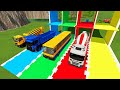 TRANSPORTING EXCAVATOR, MIXER TRUCK, BULLDOZER, POLICE CARS TO GARAGE WITH MAN TRUCK - FS22