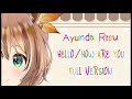 [Hololive ID] Ayunda Risu - Hello/How Are You Full Version