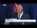 Doug Ford faces reporters after scathing report into Greenbelt development