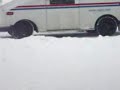 Mailman stuck in snow