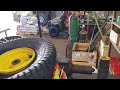 How to mount a small riding mower tire. Very easy method.