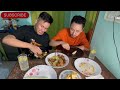 Two Brothers Eating Pork, Cooked With Fermented Soyabean😋♥️
