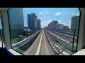 [360° VR] Front Row View of Seaside Train in Tokyo【ゆりかもめ 前面展望 in 4K 360° VR（新橋～豊洲）】