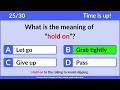 English Phrasal Verbs Quiz | Can You Score 30/30? #challenge 01