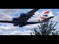 Airbus A380-800 landing at Heathrow