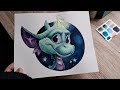 Painting my new logo with watercolour and acrylic ink, Illustration time lapse