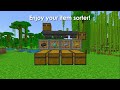 Minecraft EASY Automatic Sorting System in Bedrock 1.20 (MCPE/Xbox/PS4/Nintendo Switch/Windows10)
