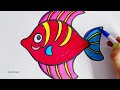 How to draw a Fish step by step | Fish drawing for kids | easy drawing for kids