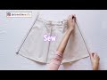 DIY - How to turn old JEANS / PANTS into a MINI SKIRT