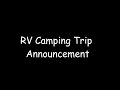 RV Road Trip Announcement
