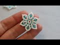 A simple guide on how to make a SNOWFLAKE FROM BEADS