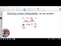 S1.6a Solving Linear Inequalities