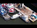 Drone over Dali in Baltimore. 4K Views from Baltimore Harbor