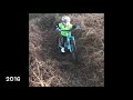 The 5 year progression of daughter between 2015 and 2020 riding her mountain bike