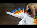 DIY Rainbow Paper Fan #Let's get Crafty #shorts