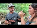 Kielbasa on the creek! *COUPLES COOKING OUTDOORS* sounds of nature and an open fire!