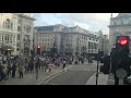 Double decker ride down Shaftesbury to Piccadilly Circus