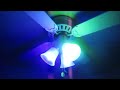 Encon Casanova ceiling fans with blue & green light bulbs