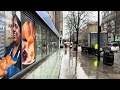 London Rainy Day Walk in Spring - 2024 ☔️  Springy Rain Walk [4K HDR]