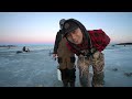 Winter Ice Camping In INFLATABLE TENT!