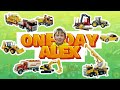 Funny story about Cars. Alex Ride on Power Wheels Tractors. Car Toy Play