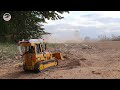 Bruder Bulldozer pushing the sand  with twin dump truck Ep2