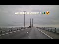 Crossing the Öresund bridge from Denmark 🇩🇰 into Sweden 🇸🇪