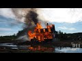 Structure Fire: Watch House Burn from Start to Finish in Live Fire Training Burn [Training Material]