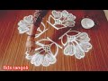 simple new  flower rangoli with 4-2-2 dots//daily kolam....