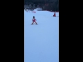 Kid skiing